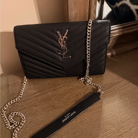 Black Chevron Clutch ysl - Picture 7 of 9